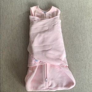 Halo sleep sack Velcro swaddle new born pink